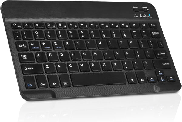 Ultra-Slim Bluetooth Rechargeable Keyboard for BLU M8L 2022 and All Bluetooth Enabled iPads, iPhones, Android Tablets