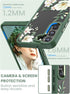 Dretal Galaxy S22 5G Case - Floral Military Grade, Slim Hard Back & Soft Edge + Tempered Glass Protector (Green)