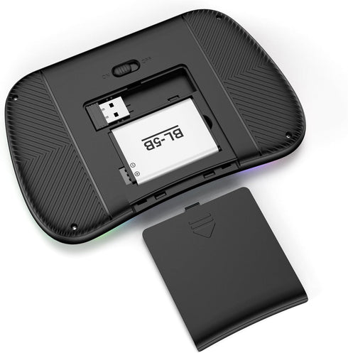 Mini Voice Bluetooth Keyboard, Rechargeable Wireless with Touchpad, Backlit Small Keyboard with IR Learning, 2.4G