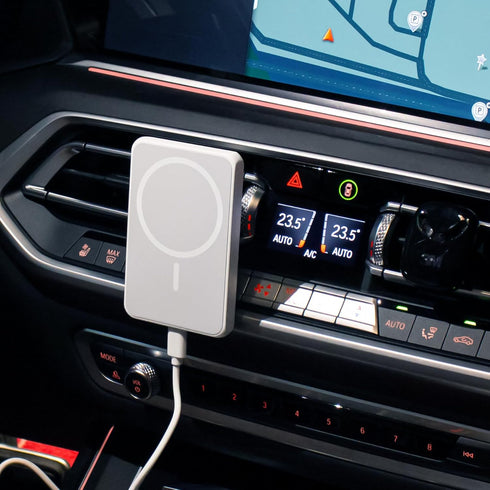 Magnetic Wireless Car Charger, 7.5W Fast Charging Mount for iPhones, Wireless Charger & Magnetic Car Dashboard Phone