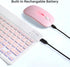 Bluetooth Keyboard and Mouse Combo for iPad, Rechargeable Wireless with 7-Color Backlit for iPad Pro/Air/Mini