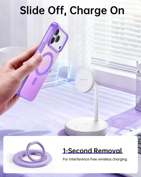SYNCWIRE 360 17 16 15 14 13 12 Magnetic Phone Ring Holder for MagSafe, Rotation Cell Phone Grip Stand Finger Ring