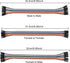 XIITIA 6pcs 0.91 inch I2C SSD1306 128x32 30pin OLED IIC Display Module LCD Screen Driver with Dupont Cables for Arduino