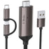 KAMING 2-in-1 USB Type C/Micro USB Android Phone to TV HDMI Cable, MHL to HDMI Adapter 1080P HD
