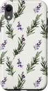 Rosemary Watercolor Plant Pattern Design iPhone XR Spring Herb Rosemary Watercolor Plant Pattern Aesthetic Case