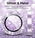 17 9H Matekxy for iPhone Camera Lens Protector Glitter - Cute Girly Metal Individual Bling Ring Cover for Women