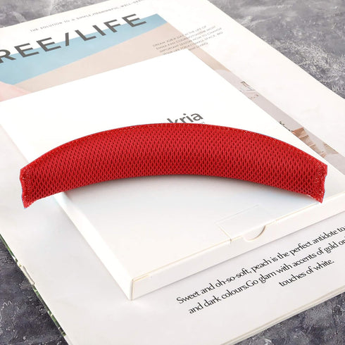 Geekria Mesh Fabric Headband Pad for Logitech G430, G930, F450, Headphones Replacement Band, Red