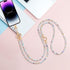 FUAHXYES Crystal Phone Strap Crossbody Rhinestone Anti Theft Layered Strap Crossbody Gold Metal Buckles Cell Phone Neck