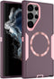 Samsung Galaxy S23 Ultra Case, Heavy Duty Drop Protection, Magnetic, Dustproof, No Fading, No Yellowing, Purple Rose