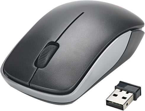 MCSaite 2.4G Slim Wireless Mouse with Nano Receiver (Black)
