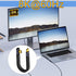 QIANRENON 40Gbps USB4.0 C Male to 90° Angle C Male Data Cable, 240W USB Type C PD Fast Charging, 13cm/5.1in