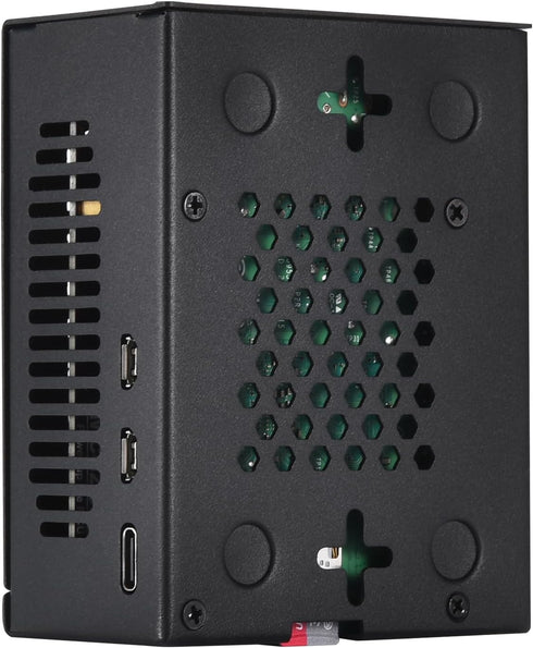 iUniker 5, 5 M2 Metal Case for Raspberry Pi Support Pi Active Cooler, Support PCIe to NVMe Shield PCIe Peripheral