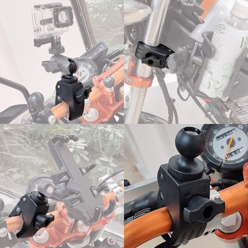 Tough Clamp Base with 1'' Rubber Ball Head for Secure Mounting