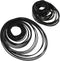 Vin Beauty 100 Pcs Black Recorder Rubber Belts Cassette Recorder Repair Maintenance Mix Flat