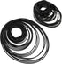 Vin Beauty 100 Pcs Black Recorder Rubber Belts Cassette Recorder Repair Maintenance Mix Flat