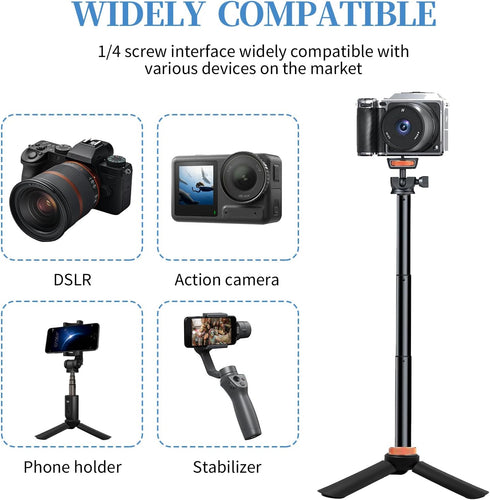 Vvluvva 3 2, Portable Mini Tripod Compatible with Osmo Pocket & Lightweight Foldable Stand, Tabletop Mount