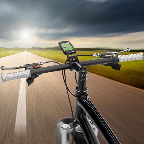 Out Front Mount for Garmin Bike Computer, Road Mountain Cycling GPS Combo Extended (Fixed Version/Black)