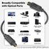 3 PS4 Digital Optical Audio Cable Feet, Spdif Fiber Optic Short Cord, Toslink for Soundbar TV Xbox Home Cinema