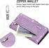 UEEBAI Wallet Case for iPhone 6 Plus & 6S Plus, Retro 9 Card Holder Slots with Zipper Pocket, Shockproof (Glitter