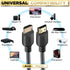 PowerBear 4K HDMI Cable 25 ft, 2 Pack, High Speed with Braided Nylon & Gold Connectors for PS5, Xbox One