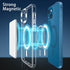 Magnetic Case Compatible with iPhone 13 Mini, Transparent Anti-Scratch Back Shockproof Protective Slim Thin Phone Case