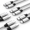 USB C to Micro USB Cable 1ft 5 Pack, Braided Male to Male Adapter USB-C to Micro USB Cord for Charging Data