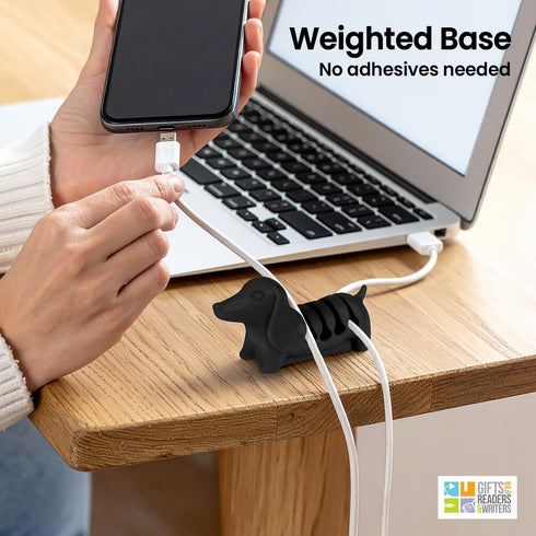 Gifts for Readers & Writers Cable Holder Clips, Tidy Cord Management Organizer for USB Charging & Power Cables