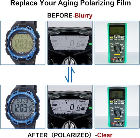 Selens Polarizing Film 2 PCS 7.8x11.8 inches Adhesive Sheets for LCD Screen Repairing & Physics Education