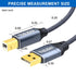 6ft USB A to B Printer Cable - High Speed Cord Compatible for Keyboard, MacBook, Scanners - Gray