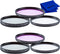 Ultimaxx 55mm and 58mm Multi-Coated 3PC Filter Kit (UV, CPL, FLD) for Nikon D3500, D5500, D5600, D3400 DSLR Camera
