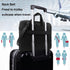JIPOFD Banana Leaf Green Print Structured Laptop Bag Oxford Cloth Briefcase Padded Shoulder Case with Front Pockets