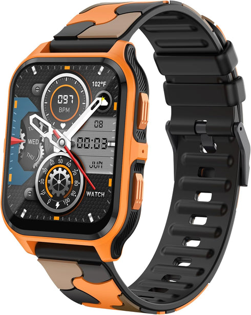 Yihou Rugged Military Smart Watch for Men, 1.83" Outdoor Running Smartwatch with Answer/Make Call, 100 Sport Modes