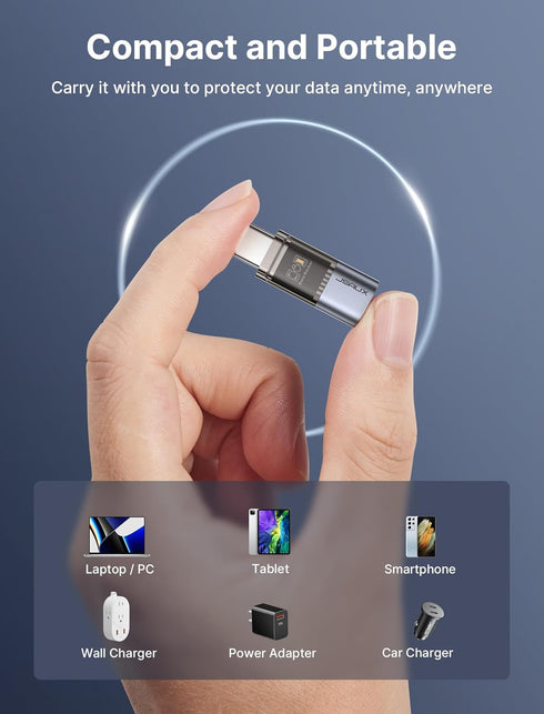 JSAUX USB Data Blocker & USB C Data Blocker (4-Pack) for Charge Only, Protect Against Juice Jacking and Hacking