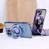 Fycyko Magnetic Case for iPhone 13 Pro Max, Blue Rhinestone Glitter, Shockproof Kickstand, Compatible with MagSafe