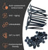 Generic (20PCS) Nylon Universal Cable Tie Buckle Self-Locking Zip Ties with Button Clip Head for Car Bumper Mount