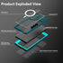 Guppy Galaxy S24 Ultra Case: Magnetic, Waterproof, IP68, 6.6FT Drop Proof, Built-in Screen Protector, Rugged Cyan.