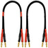 CESS-037-1f Banana Plug Male to Male Speaker Cable, 12 Gauge 680 Strand Count Silicone Soft Wire, 2 Cables
