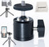 EXMAX 360 Degree Aluminum Alloy Body Rotating Swivel Mini Tripod Ball Head with 1/4" Screw Thread Base Mount for DSLR