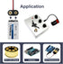 CHANZON UL Wires 9v Battery Connector Plug, 5 Pack Jack T-Type for Arduino Battery Power Leather Clip with Center
