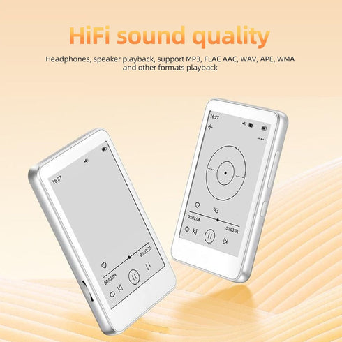 XUMIUZIY MP3 2.7in Player, HD Ink Screen Music Player, Electronic Book HiFi Sound Type C Fast Charging for Home Outdoor