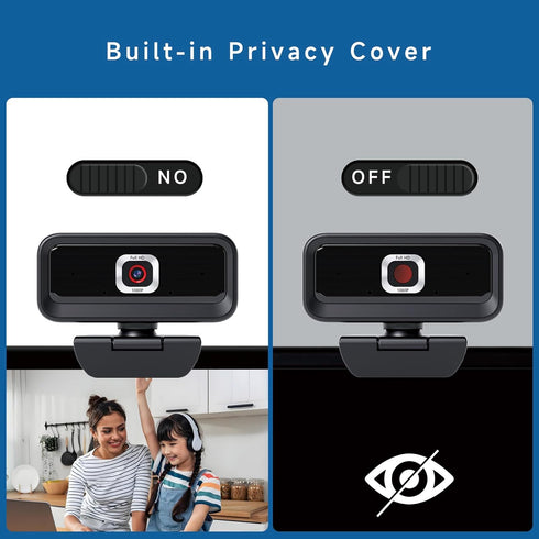 Combess 1080P 2 Webcam for PC, Computer Camera for Desktop, Webcam with Tripod,USB Web Cam, Noise Reduction Mics