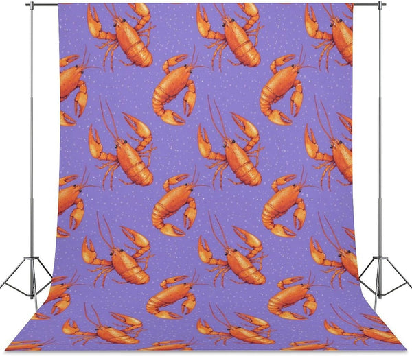 Generic Lobster Pattern Funny Backdrop Background for Photography Photo Photoshoot Screen Parties Curtain