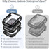Goton 2-Pack Waterproof Apple Watch Case for SE Series 6 5 4, 40mm Screen Protector + 360 Protective Glass Cover