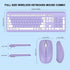 EDJO 2.4G Wireless Keyboard and Mouse Combo, Full-Size Silent Ergonomic Keyboard and Optical Mouse, Long Battery Life