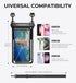 Dexnor IP68 Waterproof Phone Pouch, Universal 3D Cellphone Dry Bag Case with Adjustable Double-hook Lanyard for iPhone 15 14 13 12 Pro Max XS Plus Samsung Galaxy S24 S23 Cell Phone Up to 7.0"(Black)