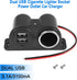 MEIRIYFA Dual USB Cigarette Lighter Socket Power Outlet Car Charger, 3.1A Dual USB + Cigarette Lighter Adapter