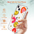 GiiKa iPhone 13 Case with Screen Protector, Clear Floral Shockproof Hard Case & TPU Bumper, Colorful Graffiti Design.