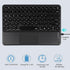 Wireless Bluetooth Keyboard with Touchpad, Portable Ultra Slim 7-Colors RGB Backlit Rechargeable Keyboard for iPad