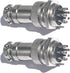 CESS Aviation 8 Pins Plug and Socket Wire Cable Connectors, Diameter 0.63" (16mm), 2 Packs