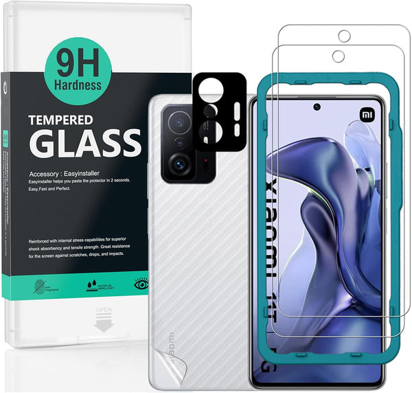 Ibywind Screen Protector for Xiaomi 11T/11T Pro (5G), Includes 2Pcs Tempered Glass, 1Pc Camera Lens Protector, Easy to